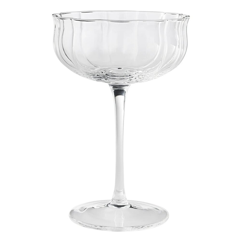 Pioneer Woman Scalloped Cocktail Glass Colette Clear 8oz New